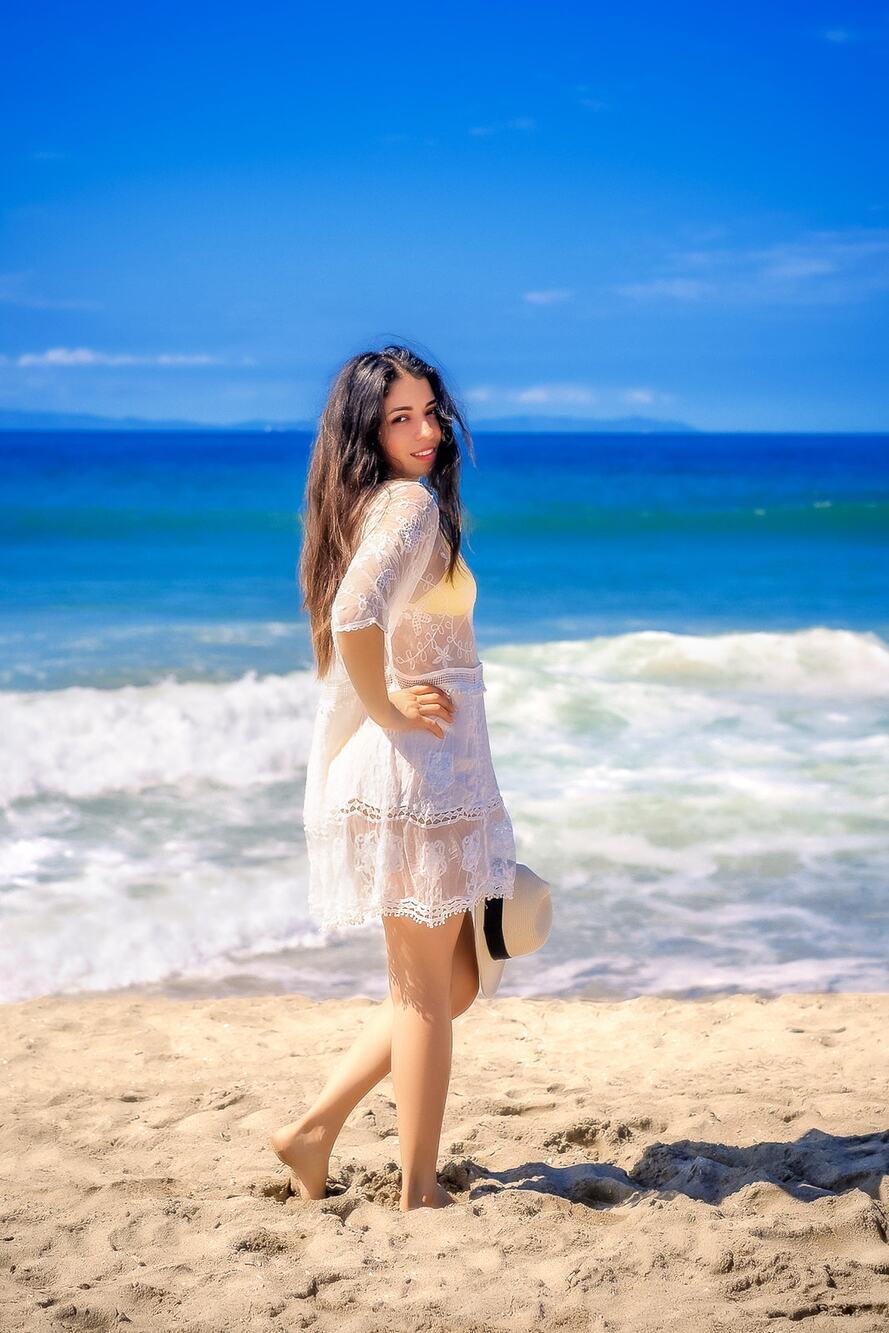 White Lace Sheer Beach Cover Up Dress | Boho Swim Cover-Up | Resort Wear |